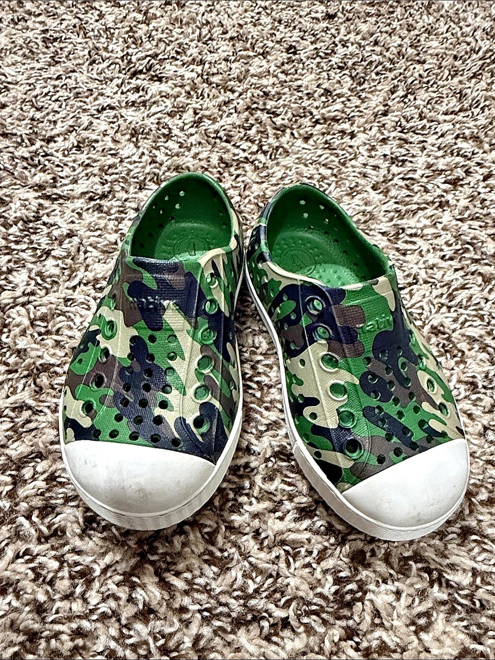 Native Jefferson Kids Camo Sneakers